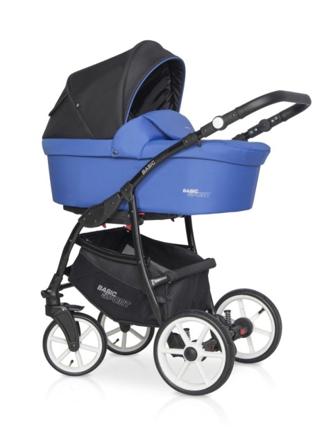 RIKO BASIC SPORT 2w1 Wózek głęboko-spacerowy - RACING BLUE