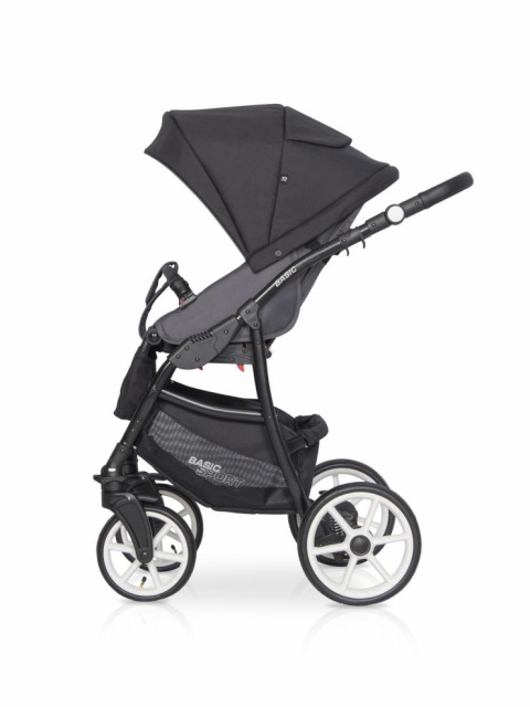 RIKO BASIC SPORT 3w1 Wózek głęboko-spacerowy z fotelikiem 0-13 kg- CARBON