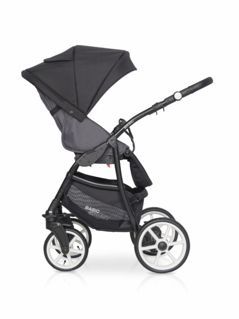 RIKO BASIC SPORT 3w1 Wózek głęboko-spacerowy z fotelikiem 0-13 kg- CARBON