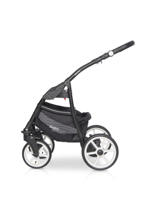 RIKO BASIC SPORT 3w1 Wózek głęboko-spacerowy z fotelikiem 0-13 kg- CARBON