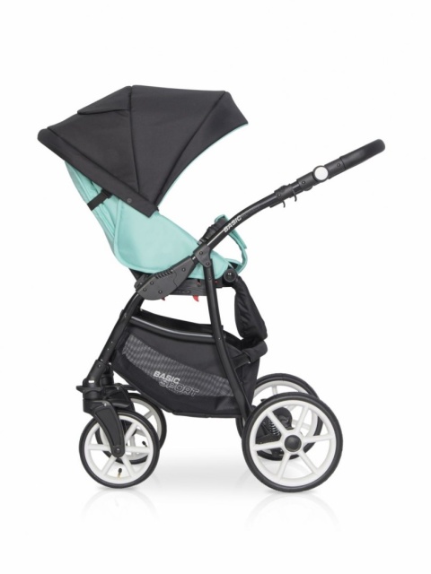 RIKO BASIC SPORT 3w1 Wózek głęboko-spacerowy z fotelikiem 0-13 kg - CERAMIC GREEN