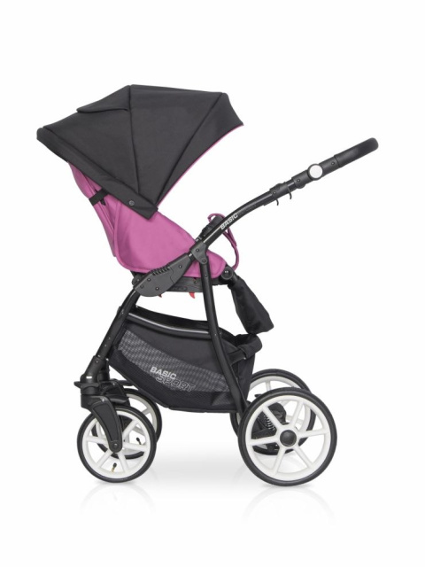 RIKO BASIC SPORT 3w1 Wózek głęboko-spacerowy z fotelikiem 0-13 kg - MAGENTA