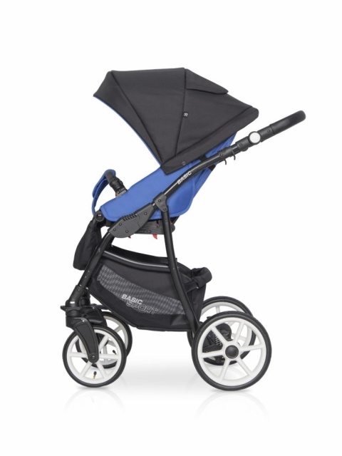 RIKO BASIC SPORT 3w1 Wózek głęboko-spacerowy z fotelikiem 0-13 kg - RACING BLUE
