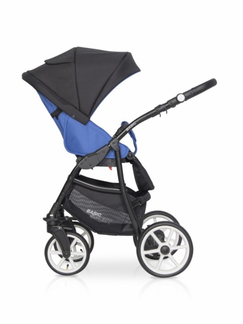 RIKO BASIC SPORT 3w1 Wózek głęboko-spacerowy z fotelikiem 0-13 kg - RACING BLUE