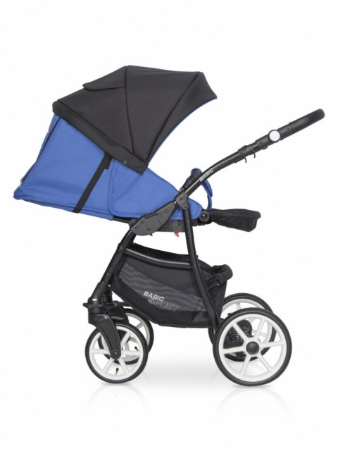 RIKO BASIC SPORT 3w1 Wózek głęboko-spacerowy z fotelikiem 0-13 kg - RACING BLUE