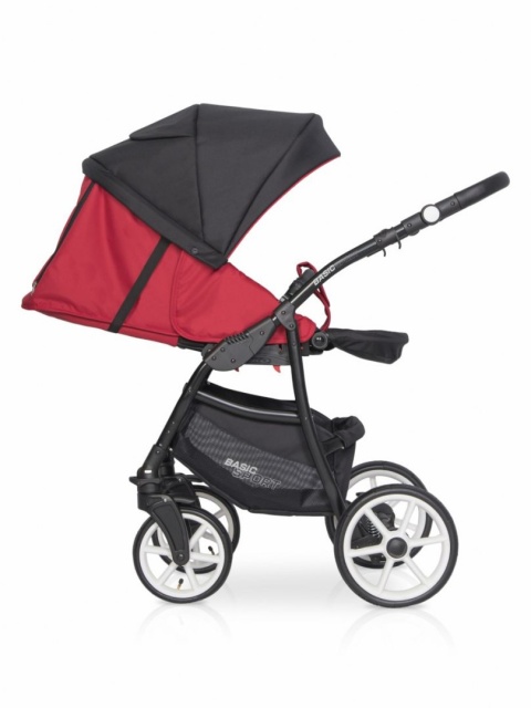 RIKO BASIC SPORT 3w1 Wózek głęboko-spacerowy z fotelikiem 0-13 kg - SPORT RED