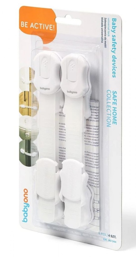 BabyOno Zabezpieczenie do mebli. Blokada uniwersalna 4szt. kod. 944