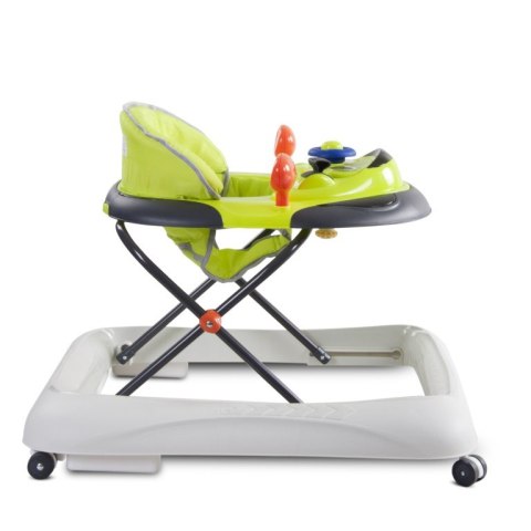 Chodzik dla dziecka ze stoperami i kierownicą - cytrynowo szary