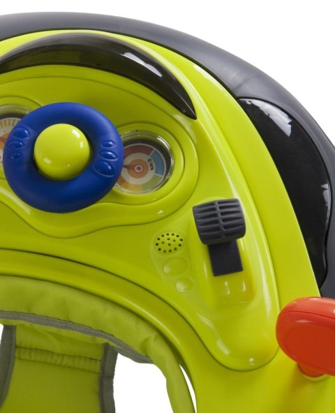 Chodzik dla dziecka ze stoperami i kierownicą - cytrynowo szary