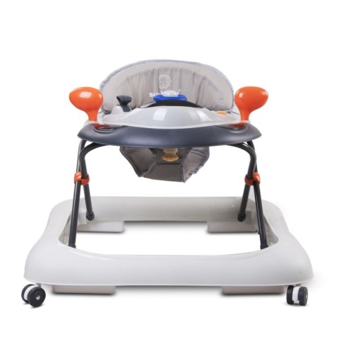 Chodzik dla dziecka ze stoperami i kierownicą - szary