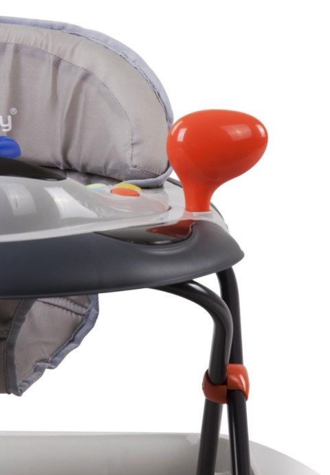 Chodzik dla dziecka ze stoperami i kierownicą - szary