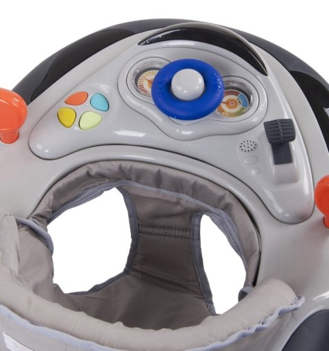 Chodzik dla dziecka ze stoperami i kierownicą - szary