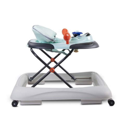 Chodzik dla dziecka ze stoperami i kierownicą - turkusowo szary