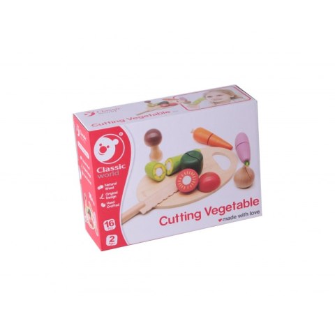 CLASSIC WORLD Drewniany Zestaw do Krojenia Warzyw na Rzepy 16 el.