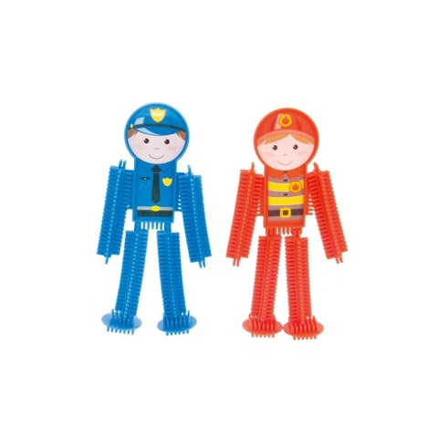 MOCHTOYS Klocki Jeżyki Pin Bricks EMERGENCY 2 Figurki Policjant Strażak 102 el