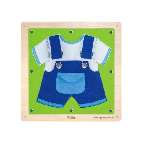Viga Drewniane Tablice Sensoryczne Ubrania i zapięcia Montessori