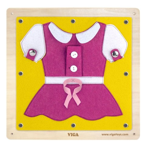 Viga Drewniane Tablice Sensoryczne Ubrania i zapięcia Montessori