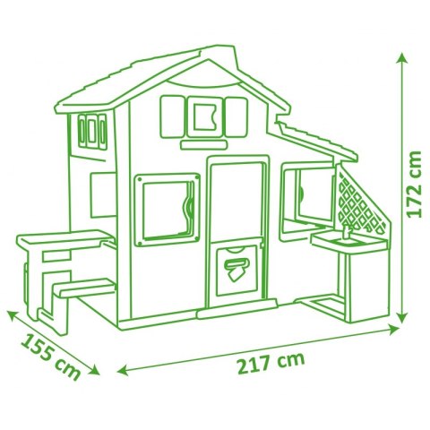 SMOBY Domek Ogrodowy Friends z dzwonkiem i kuchnią