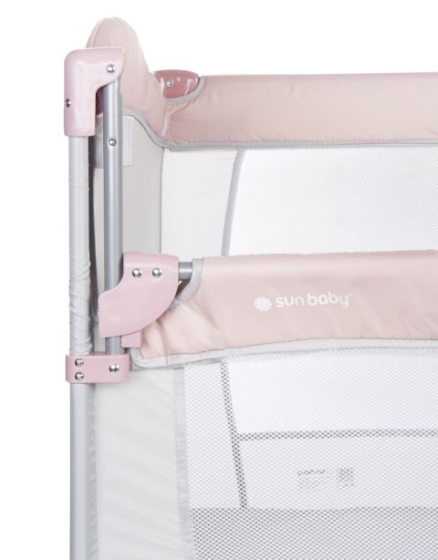 Łóżeczko turystyczne - dostawka do łóżka - różowe