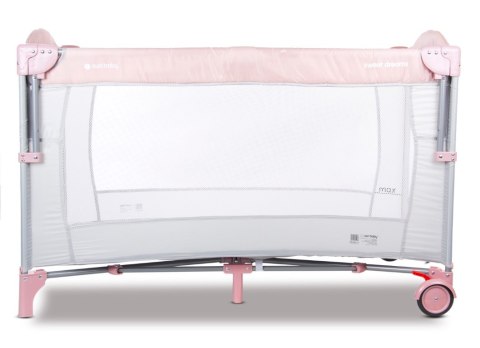 Łóżeczko turystyczne - dostawka do łóżka - różowe