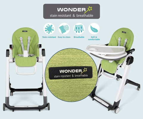 Peg Perego SIESTA Follow Me wielofunkcyjne krzesełko do karmienia - Wonder Grey