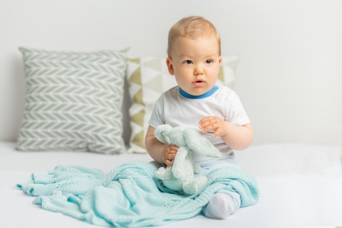 Kocyk Bambusowy BAMBUS 100% 100X80cm Sensillo - Miętowy