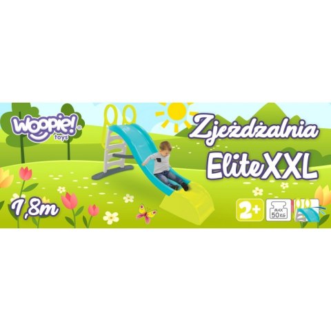 WOOPIE Duża Zjeżdżalnia Ogrodowa ze Ślizgiem Wodnym Elite XXL 180 cm