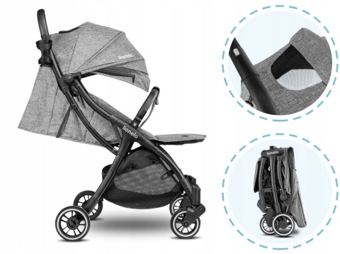 JULIE ONE Lionelo Wózek spacerowy do 22 kg - STONE GREY