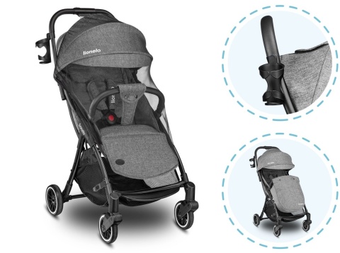 JULIE ONE Lionelo Wózek spacerowy do 22 kg - STONE GREY