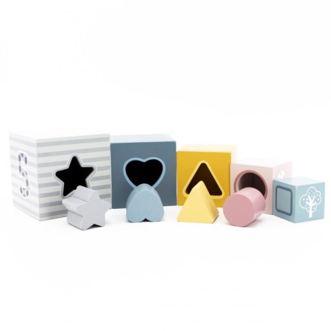 VIGA PolarB Piramidka Układanka edukacyjna Sorter Kostki Klocki