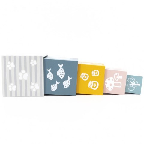 VIGA PolarB Piramidka Układanka edukacyjna Sorter Kostki Klocki