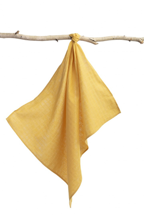 Pieluszka muślinowa Sensillo 70x80cm - Musztardowy gładki