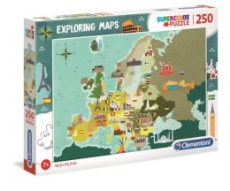 Clementoni Puzzle 250el Mapa Europy Słynne budowle 29062