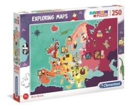Clementoni Puzzle 250el Mapa Europy Słynni ludzie 29061