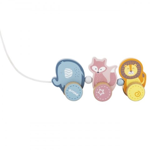 VIGA Drewniana zabawka zwierzątka do ciągnięcia