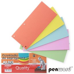 Przekładki do segregatora papierowe mix pastel 100szt DC105-5MIX-100 cena za 1 op