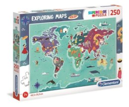 Clementoni Puzzle 250el Mapa świata Mieszkańcy i zwyczaje 29064