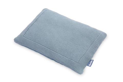 SENSILLO KOMPLET DO ŁÓŻECZKA DZIERGANY Z MUŚLINĄ - NIEBIESKI