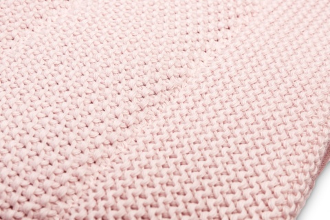 SENSILLO KOMPLET DO ŁÓŻECZKA DZIERGANY Z MUŚLINĄ - RÓŻOWY