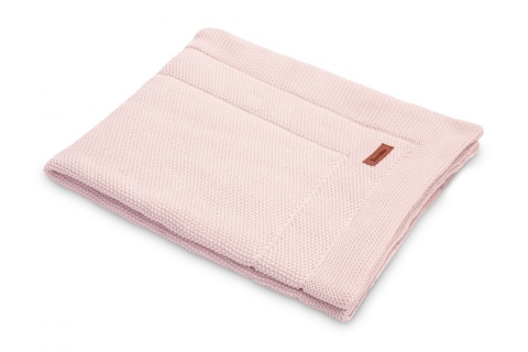 SENSILLO KOMPLET DO ŁÓŻECZKA DZIERGANY Z MUŚLINĄ - RÓŻOWY