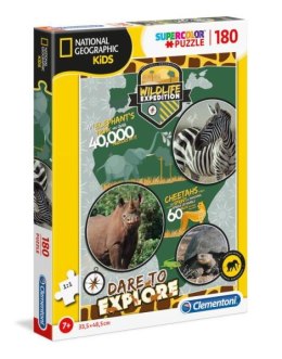 Clementoni Puzzle 180el NATIONAL GEOGRAPHIC KiDS WILD LIFE EXPEDITION 29207
