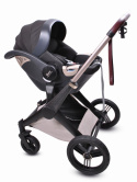 Shom Elegance RV 3w1 Shom głęboko spacerowy wózek dziecięcy z fotelikiem 0-13 kg i-size - Midnight Black