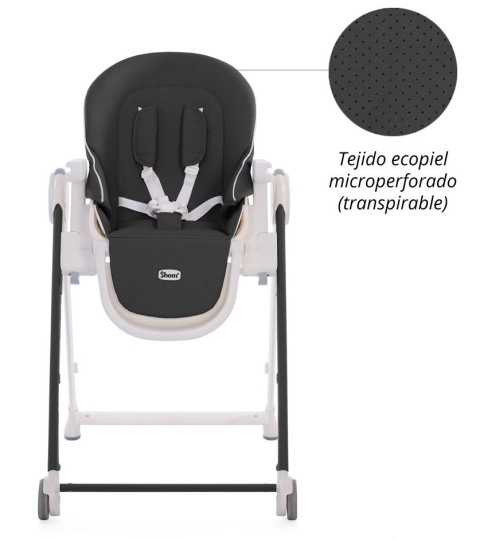 CHESTER 2.0 Shom krzesełko do karmienia 6-36m do 15kg - Anthracite Black