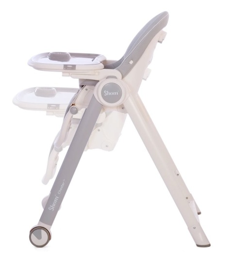 CHESTER 2.0 Shom krzesełko do karmienia 6-36m do 15kg - Glaciar Grey