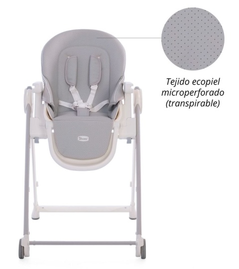 CHESTER 2.0 Shom krzesełko do karmienia 6-36m do 15kg - Glaciar Grey