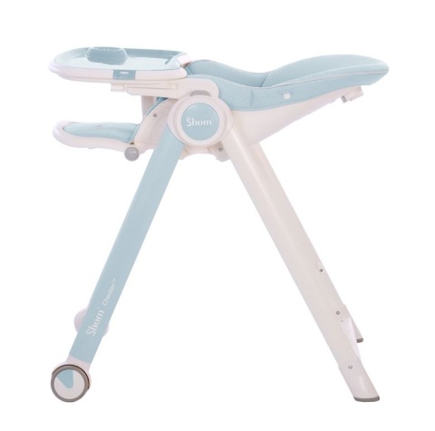 CHESTER 2.0 Shom krzesełko do karmienia 6-36m do 15kg - Soft Blue