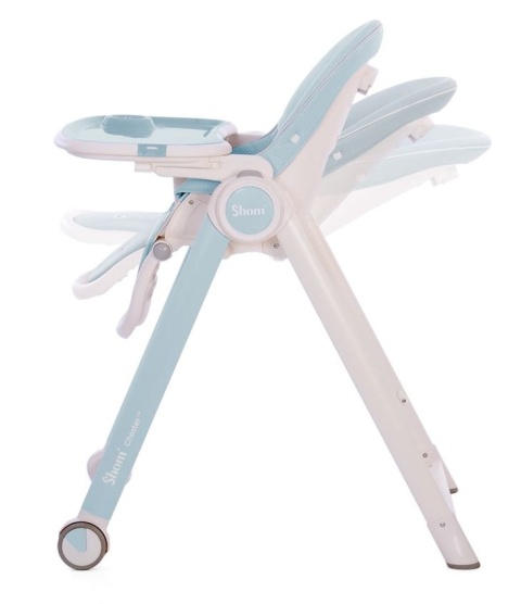 CHESTER 2.0 Shom krzesełko do karmienia 6-36m do 15kg - Soft Blue