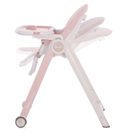 CHESTER 2.0 Shom krzesełko do karmienia 6-36m do 15kg - Soft Pink