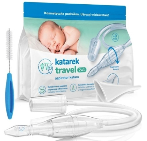 KATAREK TRAVEL 2W1 Aspirator do nosa dla dzieci