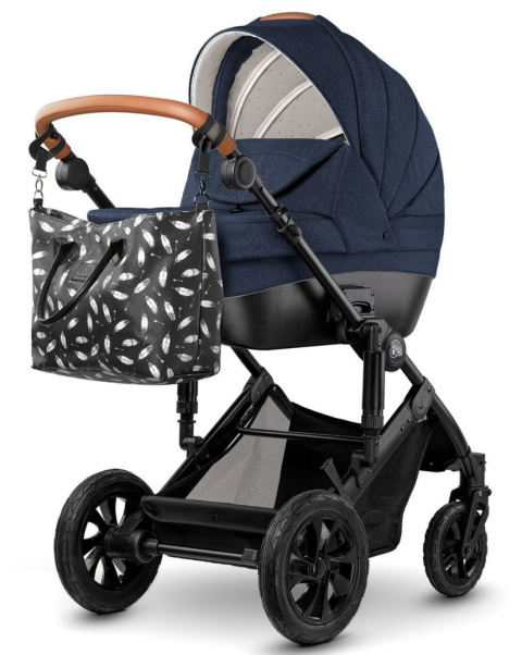 Kinderkraft Wózek Głęboko Spacerowy PRIME 2w1 DEEP NAVY do 22 kg + Mommy Bag